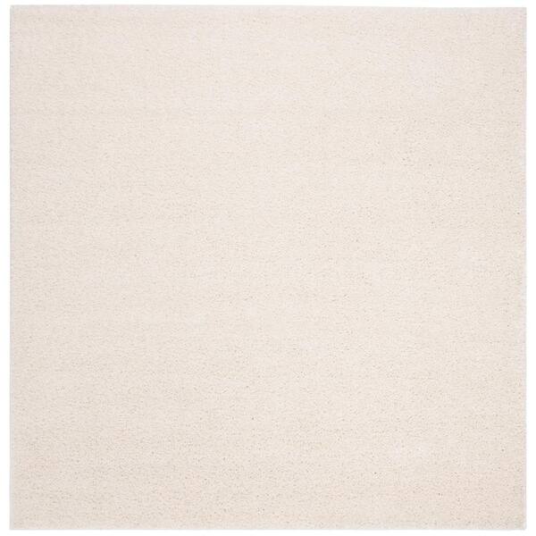 SAFAVIEH Solo Shag Ivory 7 ft. x 7 ft. Square Solid Area Rug