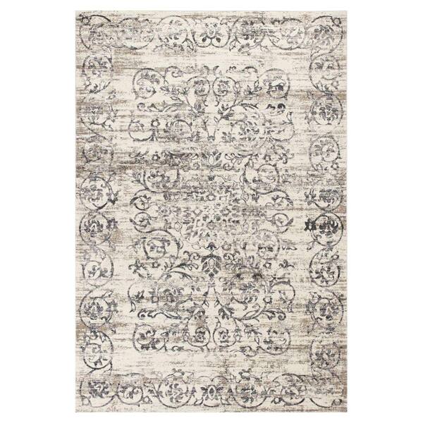 Kas Rugs Laredo Ivory/Grey 5 ft. x 8 ft. Area Rug