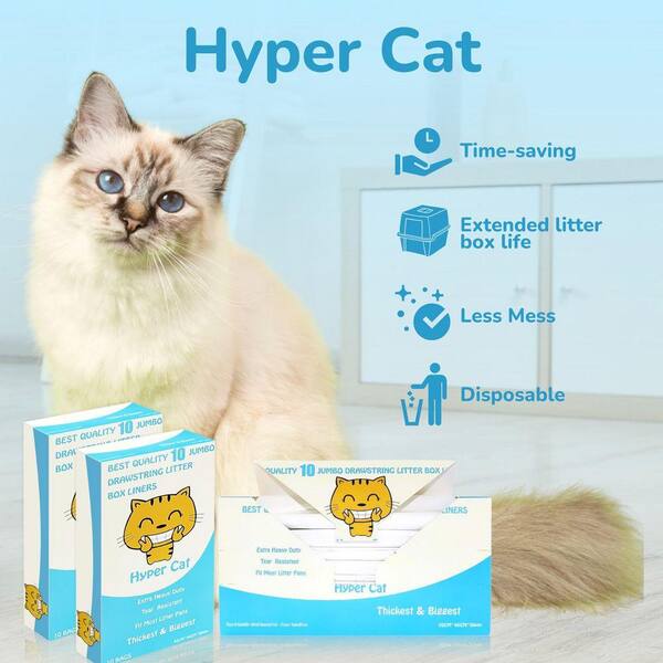 Pet Touch Disposable Kitty Cat Litter Tray Liners – 24 Pack – Hygienic & Easy Clean