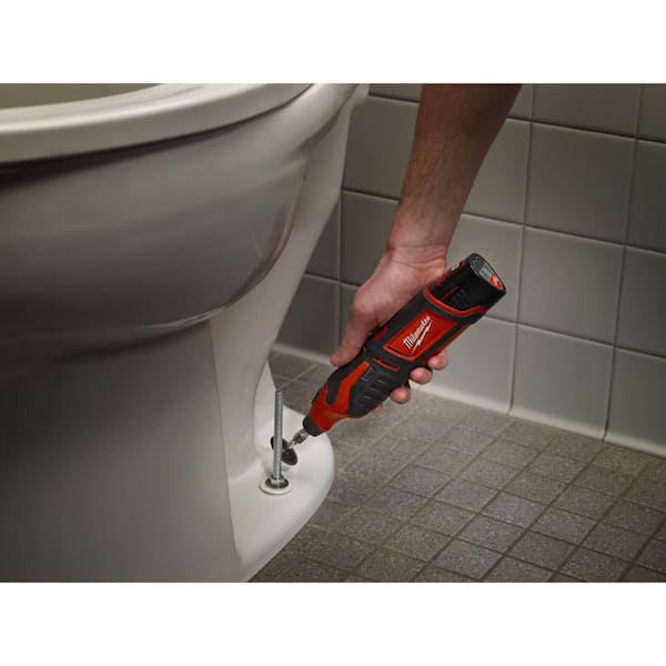 Milwaukee - M12 12V Lithium-Ion Cordless Rotary Tool with One M12 4.0 Ah and One M12 2.0 Ah Battery Pack and Charger