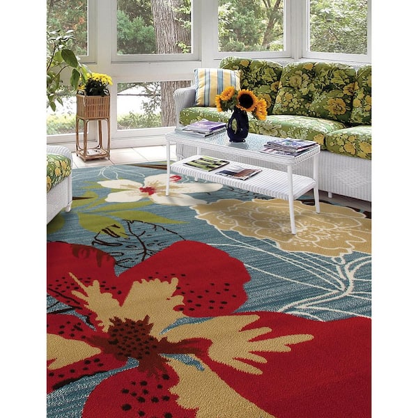 Empire Floral Area Rug Multicolor Victorian Carpet Synthetics Stain  Resistant Anti-Slip Backing Pet Friendly Rug for Lounge - Clearhalo