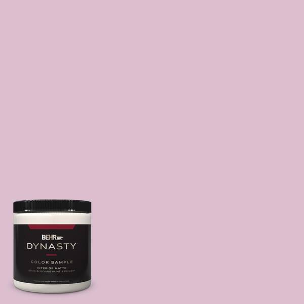 BEHR DYNASTY 8 oz. #690C-3 Delicate Bloom Matte Stain-Blocking Interior/Exterior Paint and Primer Sample