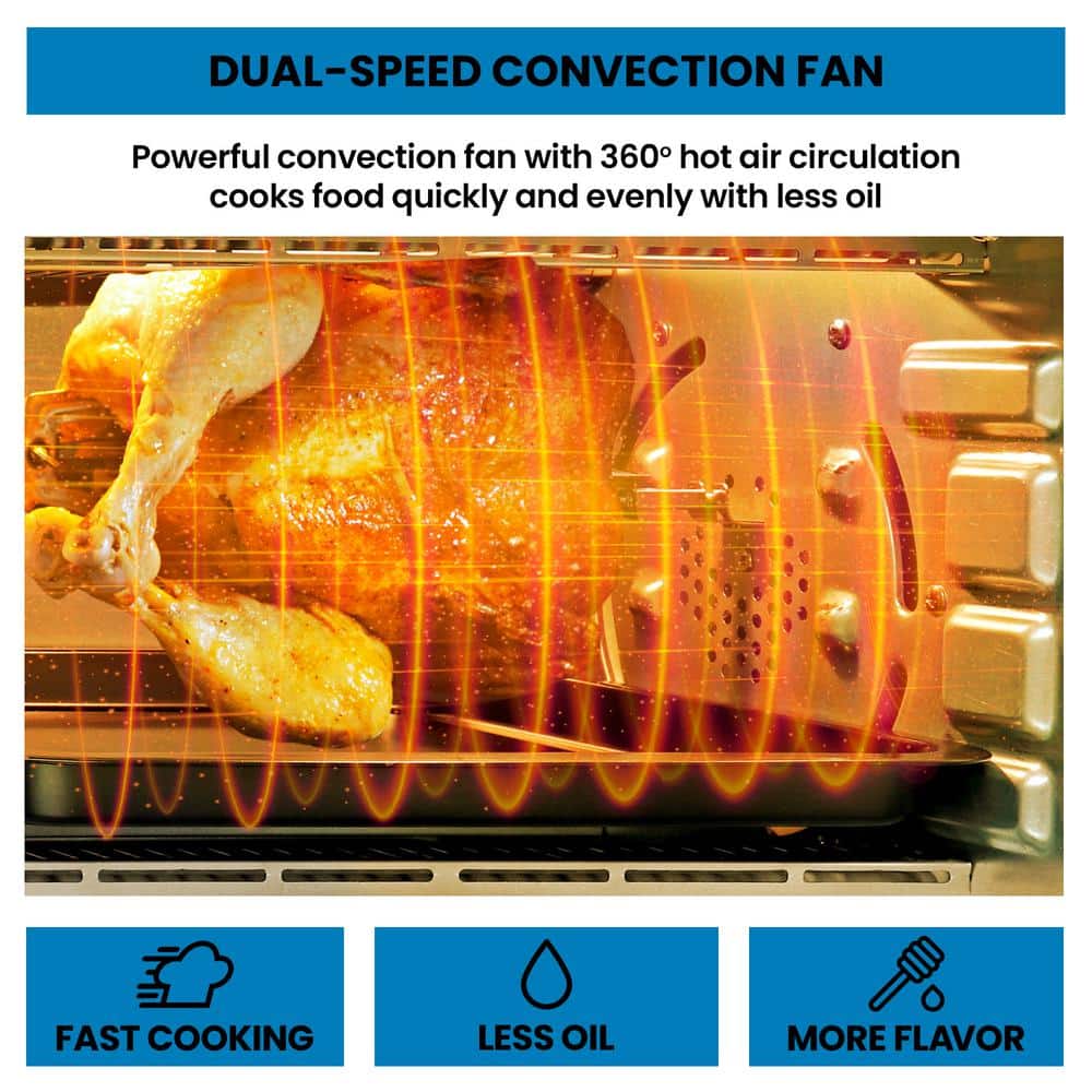 Kenmore Stainless Steel 6-Slice Digital Air Fryer Toaster Oven
