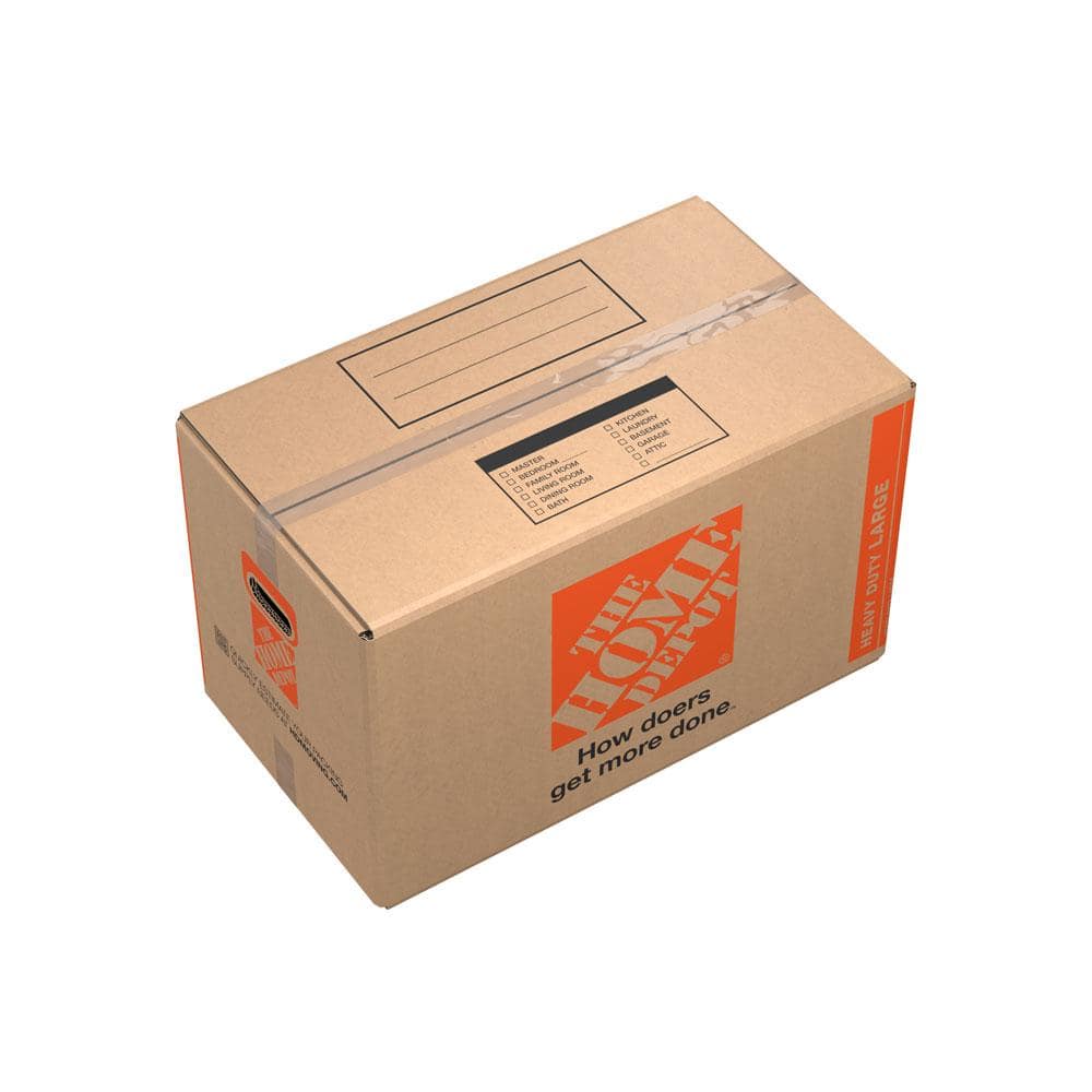 The Home Depot 27 In L X 15 In W X 16 In D Heavy Duty Large Moving Box With Handles Hdlbx The Home Depot