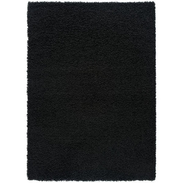 L'Baiet Alora Black 8 ft. x 10 ft. Shag Area Rug