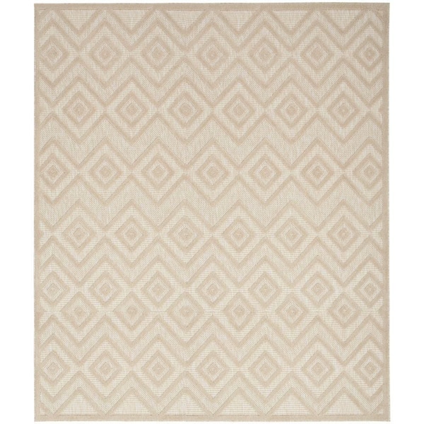 9 ft. x 12 ft. Cream Versatile Diamond Contemporary Area Rug