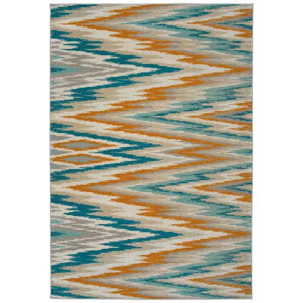Kaleen Legata Collection Gold 2' x 3' Rectangle Residential Indoor-Outdoor Throw Rug