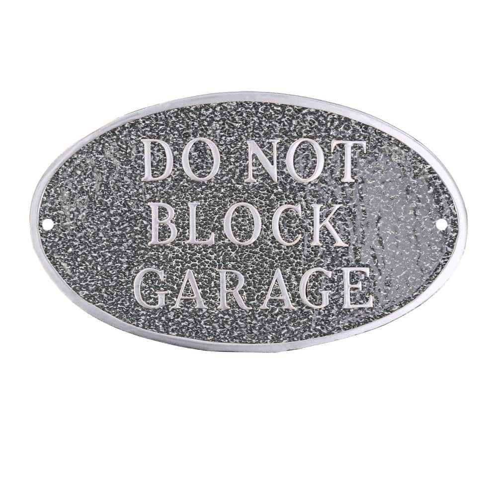 6 in. x 10 in. Small Oval Do Not Block Garage Statement Plaque Sign - Swedish Iron price history on PriceWatchPro