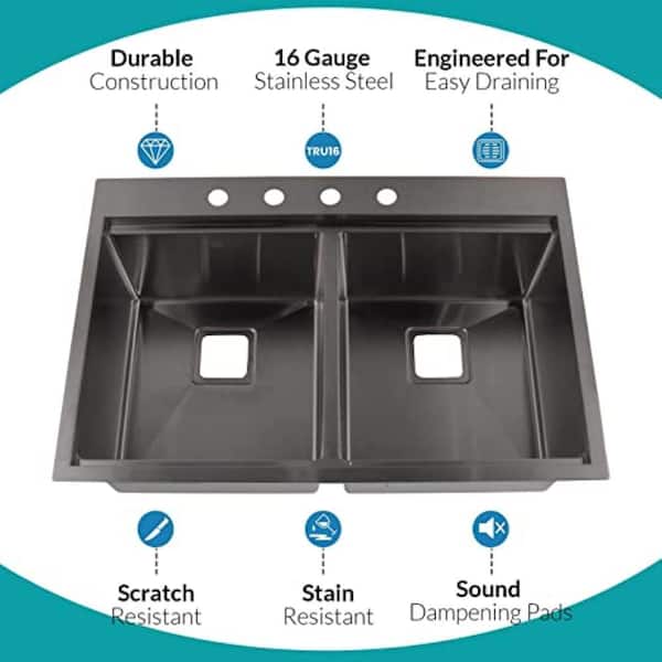 Strictly Sinks 32" Undermount Kitchen Sink-Stain Resistant Single Bowl