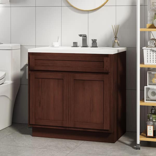 Vanity Art 39 in. W x 21 in. D x 32.5 in. H 2-Doors Bath Vanity Cabinet Only in Brown