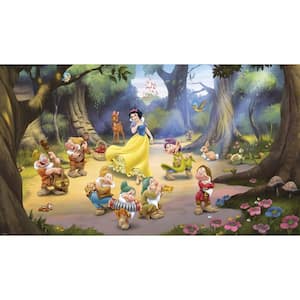72 in. x 126 in. Snow White and the Seven Dwarfs Ultra-Strippable Wall Mural