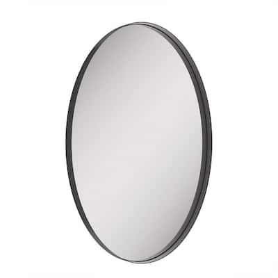 Framed Oval Bathroom Vanity Mirror, White Framed Oval Vanity Mirror