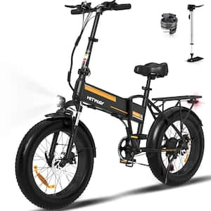 20 in. x 4 in. Fat Tire Mountain Electric Bike for Adults with 750W/48V/12Ah Removable Battery Commuter Foldable Ebike