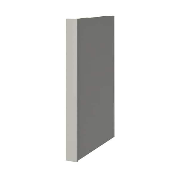 SIMPLY WOODMARK PRO Shaker Full Overlay 3 in. W x 24 in. D x 34.5 in. H Dishwasher Return End Panel in Stone Gray