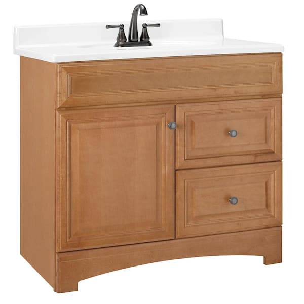 Glacier Bay Cambria 36 in. W x 21 in. D x 33.5 in. H Vanity Cabinet Only in Harvest