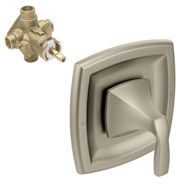 MOEN Voss Single-Handle Posi-Temp Valve Trim Kit in Brushed Nickel (Valve Included)