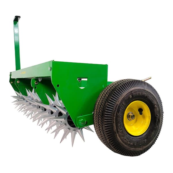 40 in. Tow-Behind Spike Aerator with Transport Wheels and Weight Tray