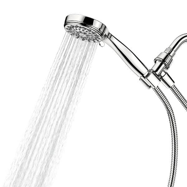 Chrome 5-Function Handheld Shower Head with Wall Mount