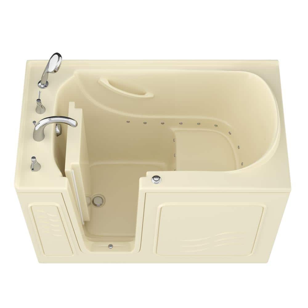 Safe Economy 53 in. Left Drain Walk-In Air Bathtub in Biscuit price history on PriceWatchPro