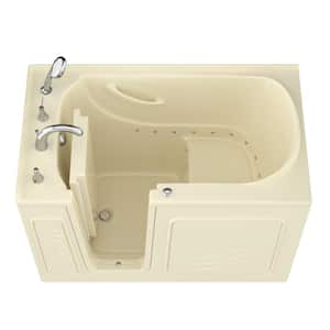 Safe Economy 53 in. Left Drain Walk-In Air Bathtub in Biscuit