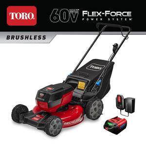 21in. Recycler SmartStow 60-Volt Lithium-Ion Brushless Cordless Battery Walk Behind Push Mower - 4.0 Ah Battery, Charger