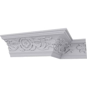 SAMPLE - 3-3/4 in. x 12 in. x 3-7/8 in. Polyurethane Medway Crown Moulding