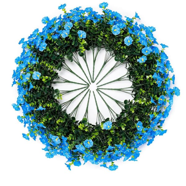 Artificial Blue Morning Glory, 16-Bundles L0DL8YW6K8 - The Home Depot