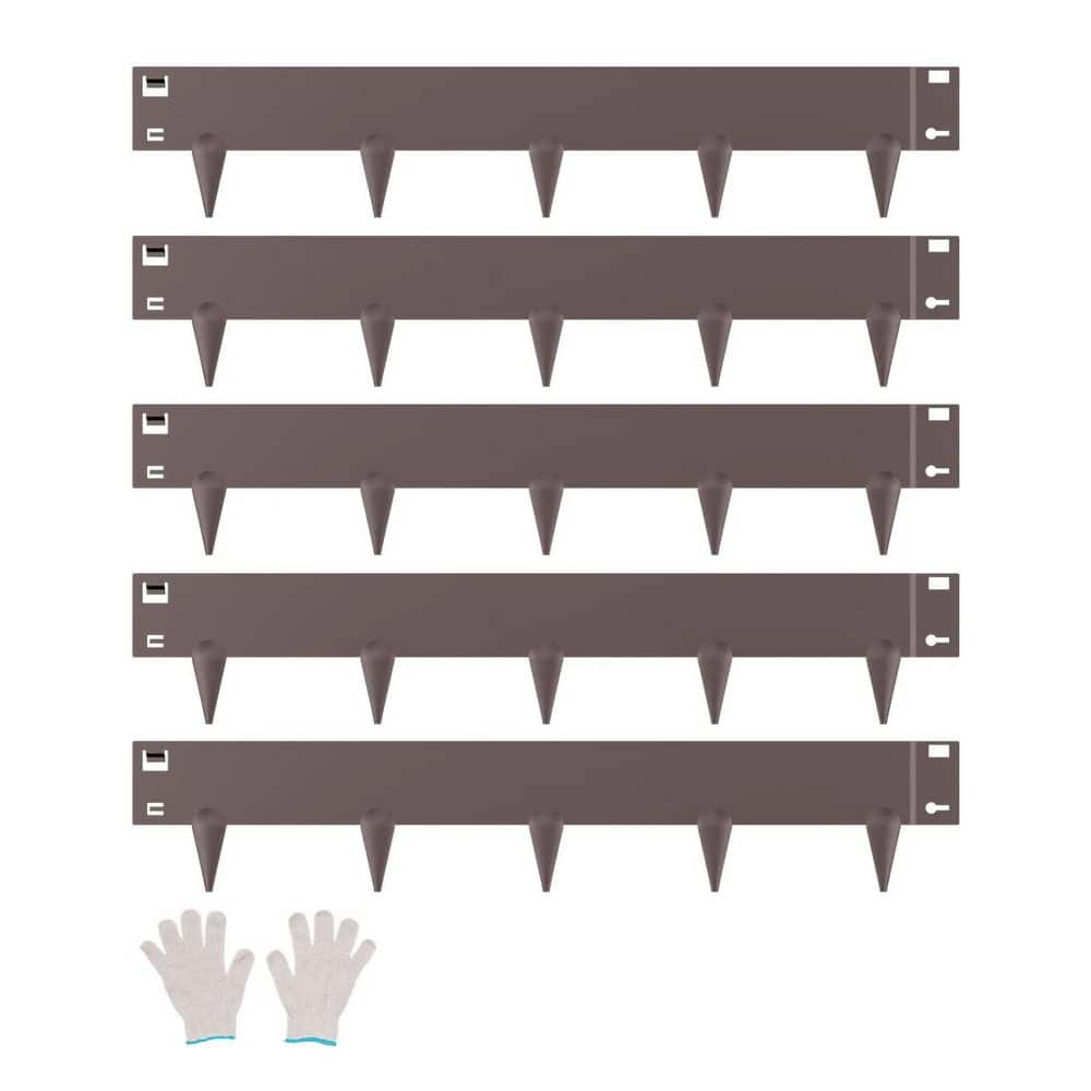 39 in. x 4 in. Rust-Resistant Brown Galvanized Steel Landscape Edging Border 5-Piece Set price history on PriceWatchPro