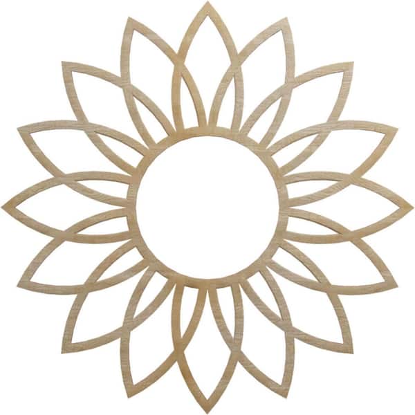 0.25 in. x 7.625 in. x 22 in. Wood Medallion Moulding