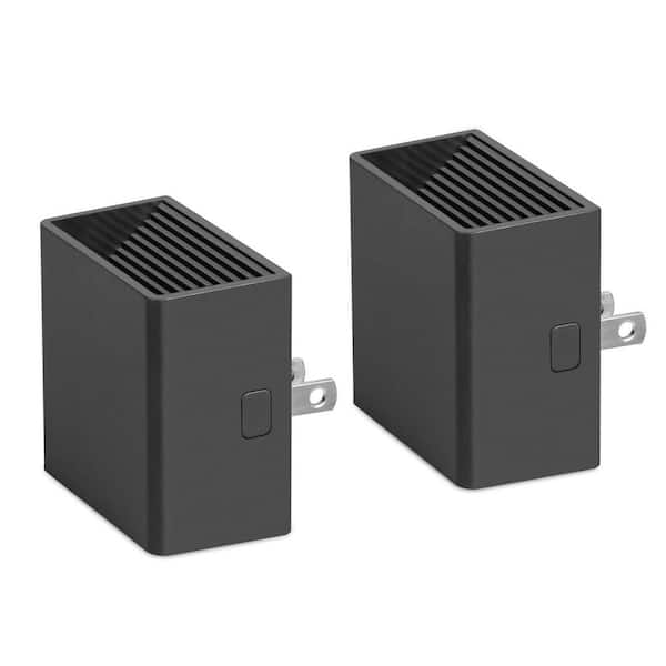 2 in. 1-Light Mini 3000K Plug-In Wall Sconce, Adjustable Brightness  Night Light with Dusk-to-Dawn Sensor(2-Pack)