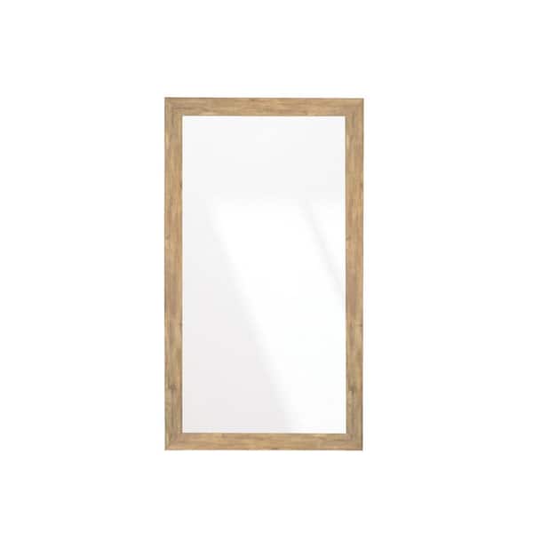 BrandtWorks Brown Barnwood Framed Wall Mirror 32 in. W x 60 in. H