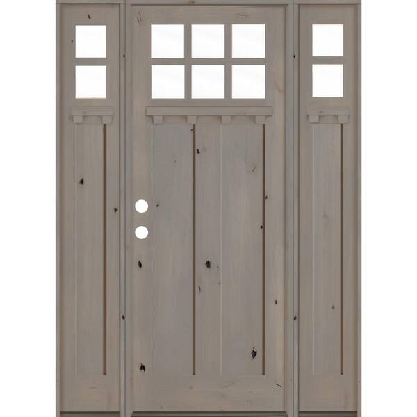 Krosswood Doors 60 in. x 96 in. Craftsman Alder 2-Panel Right-Hand ...