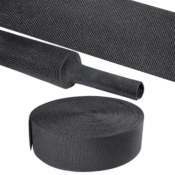 2:1 Heat Shrink Braided Sleeving, 1-3/8 in. ID, 14 ft. Fabric Tube for Irregular Cables, Wires and Hoses