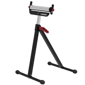 17.8 in. x 43 in. Stationary Steel Roller Stand with Edge Guide