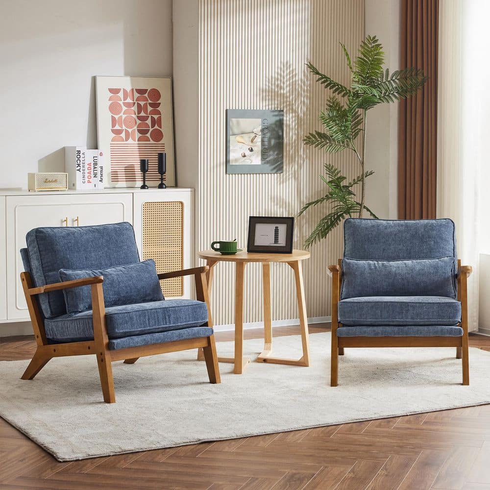 Blue Linen Arm chair (Set of 2) with Wide Armrest price history on PriceWatchPro