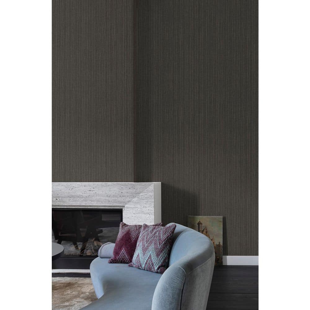 Walls Republic Deep Walnut Uneven Stripe Print Non Woven Non-Pasted ...