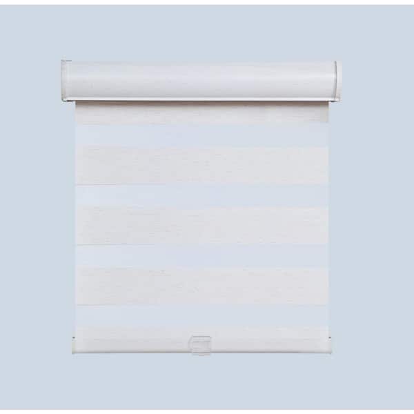 Harper Lane Pre-Cut Natural Cordless Light Filtering Layered Roller Shade 24 in. W x 72 in. L
