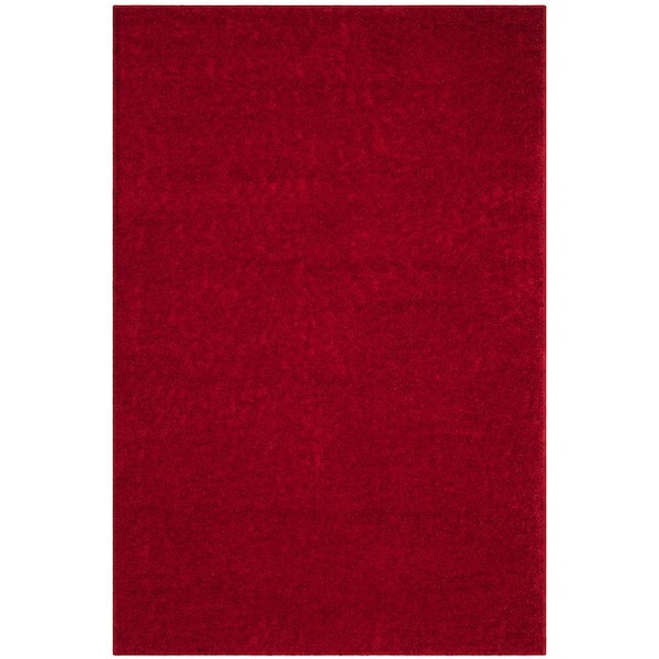 SAFAVIEH Arizona Shag Red 4 ft. x 6 ft. Solid Area Rug