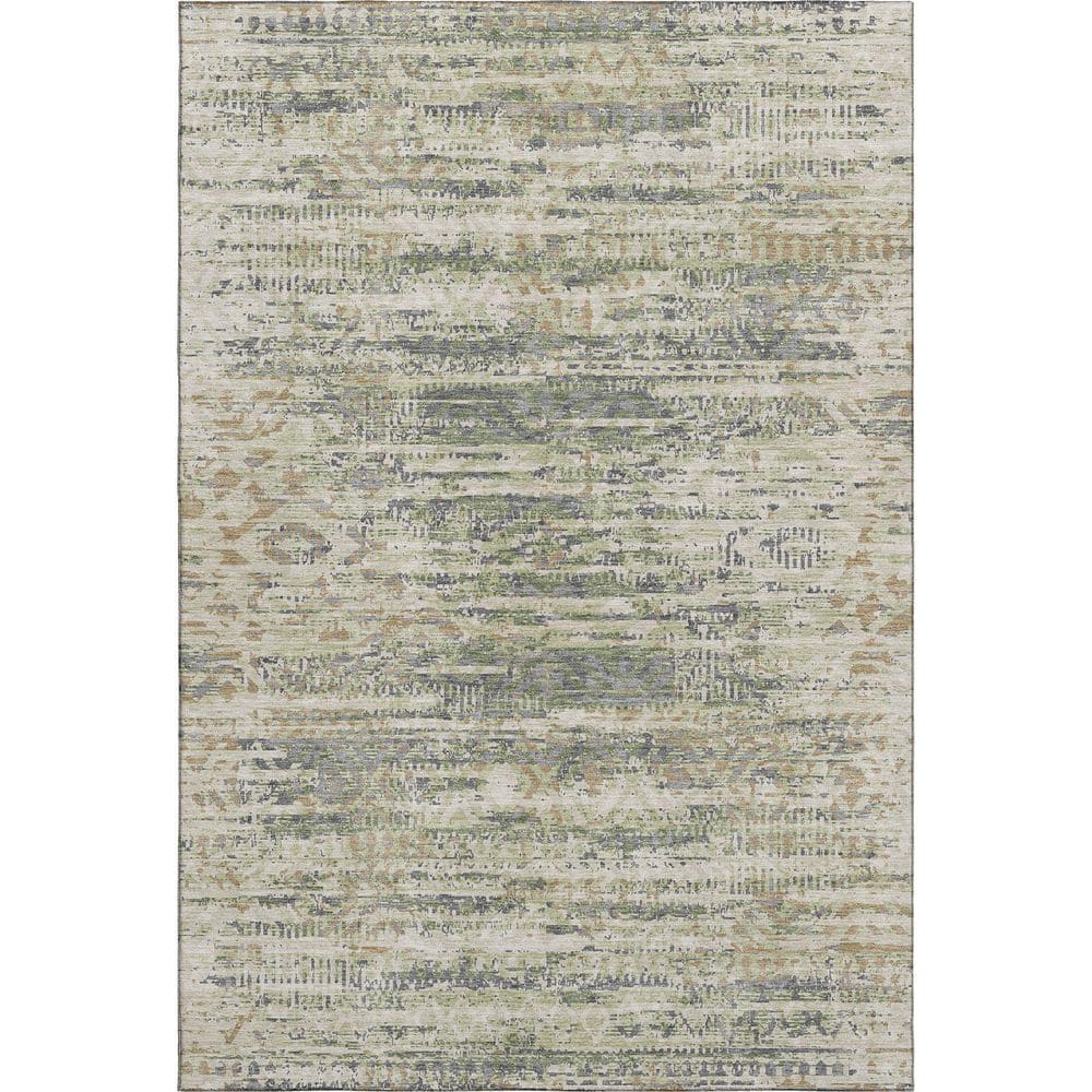 Mayfield Premium Machine Washable Abstract AMF1997 Aloe 9 ft. x 12 ft. Area Rug price history on PriceWatchPro