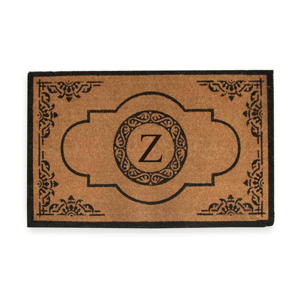 A1HC First Impression Hand Crafted X-Large Abrilina 36 in. x 72 in. Entry Coir Monogrammed Double Door Mat price history on PriceWatchPro