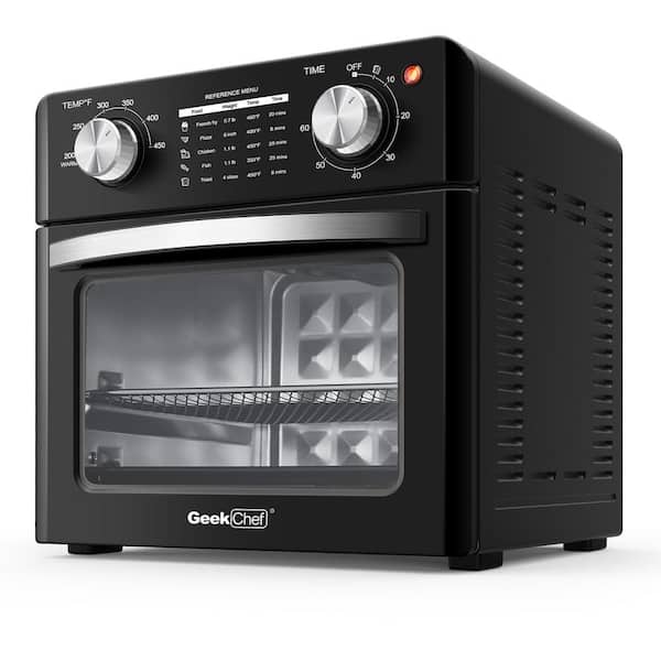 JEREMY CASS 14 qt. Black Air Fryer with 360° Hot Air Circulation Heating