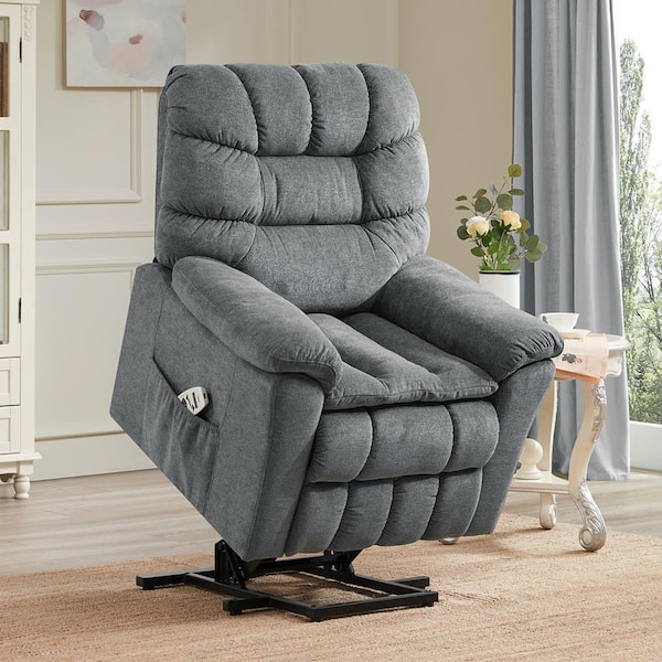 Dark Gray Foam Power Lift Chair with Adjustable Massage Function  LKL-321-DGMA - The Home Depot