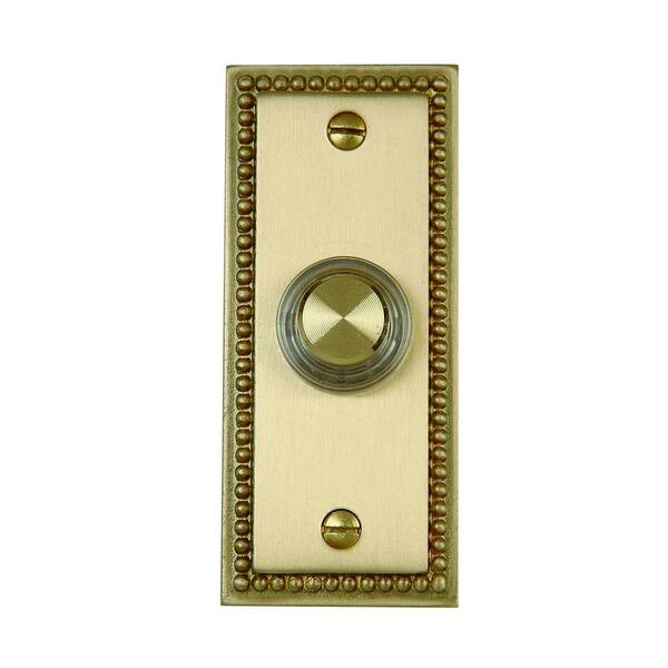 Carlon Wired Roped Door Bell Push Button, Brass (6 per Case)