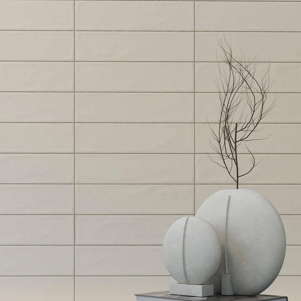 Cream Matte Ceramic Subway Wall Tile 3x12 for Kitchen and Bathroom