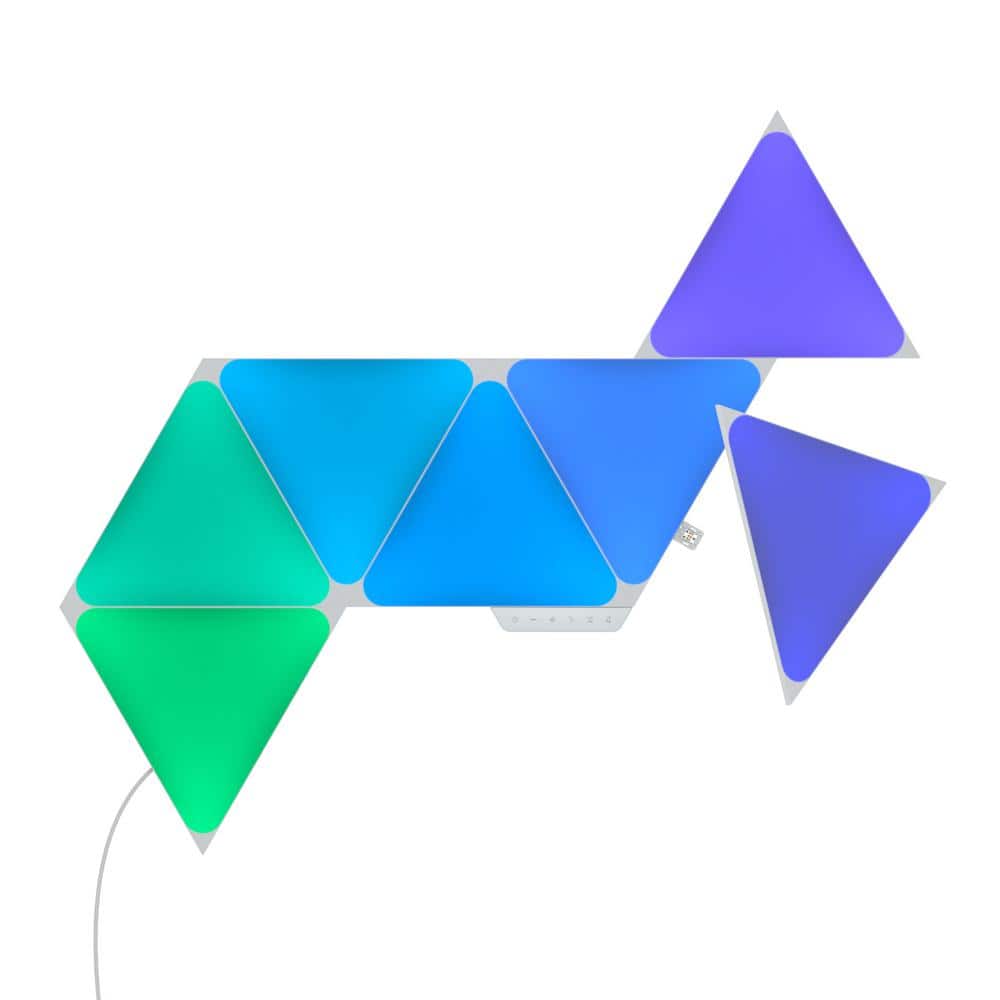 Nanoleaf Shapes-Triangles Smarter Kit NL47-7003TW-7PK - The Home Depot