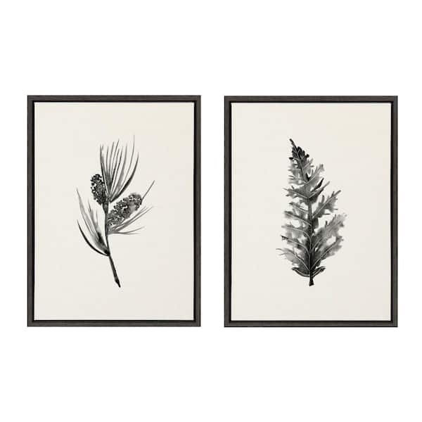 Kate and Laurel Sylvie "Vintage Botanical 3 and 4" by Teju Reval of Snazzyhues 2 Piece Framed Art Print 24 in. x 18 in.