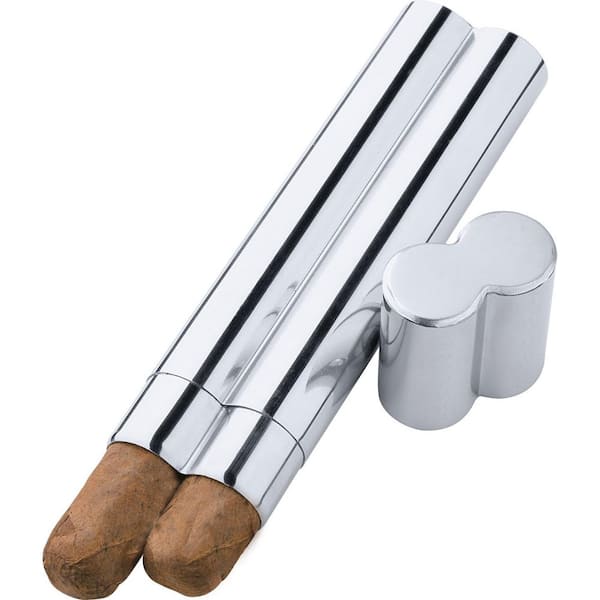 Visol Bacuit Stainless Steel Dual Cigar Case