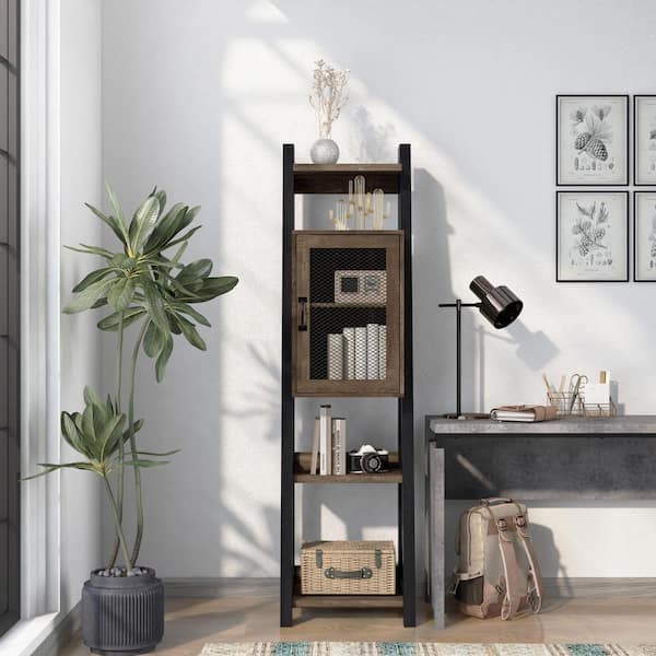 Korest Reclaimed Oak 2-Shelf Tower Cabinet