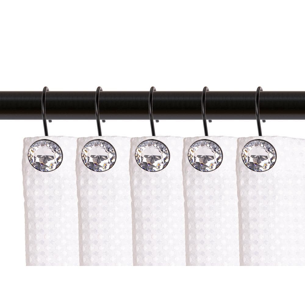 Utopia Alley Hollow Ball Shower Curtain Hooks for Bathroom, Rust Resistant Shower  Curtain Hooks Rings in Brushed Nickel (Set of 12) HK17BN - The Home Depot