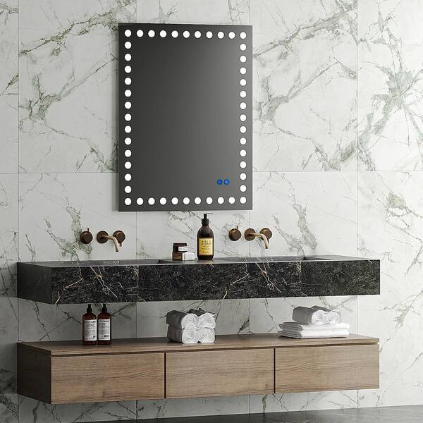 Zeus & Ruta 36 in. W x 28 in. H Rectangular Frameless LED Light 